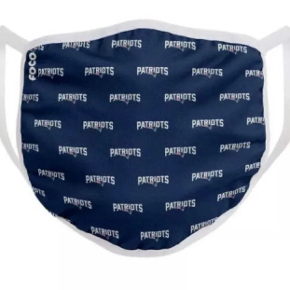 New 2 Pack Of NFL New England Patriots Face Covering